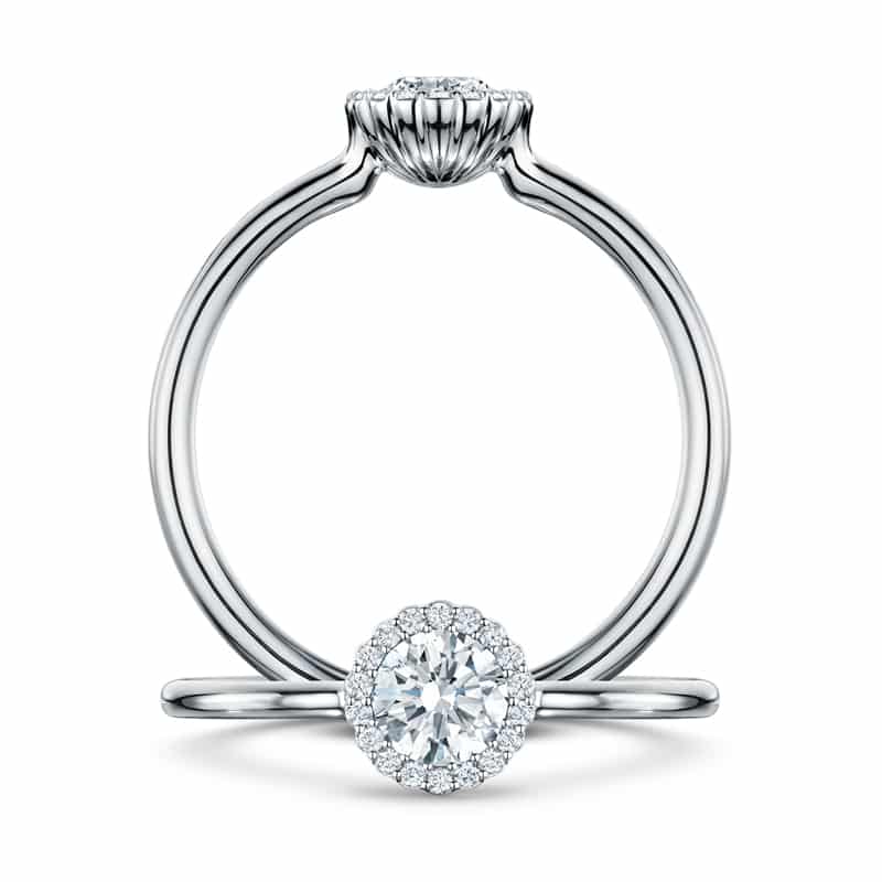 CANNELÉ - The British Engagement Ring by Andrew Geoghegan in platinum and diamonds. This is the lead product for an iconic collection of rings, earrings, necklaces and even cufflinks.