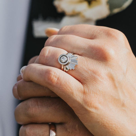 The Lacuna Designer Engagement Ring and Bespoke British Wedding Ring Asteria by Andrew Geoghegan