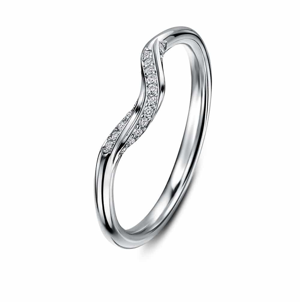 Cannelé Twist Diamond Wedding Ring - Andrew Geoghegan