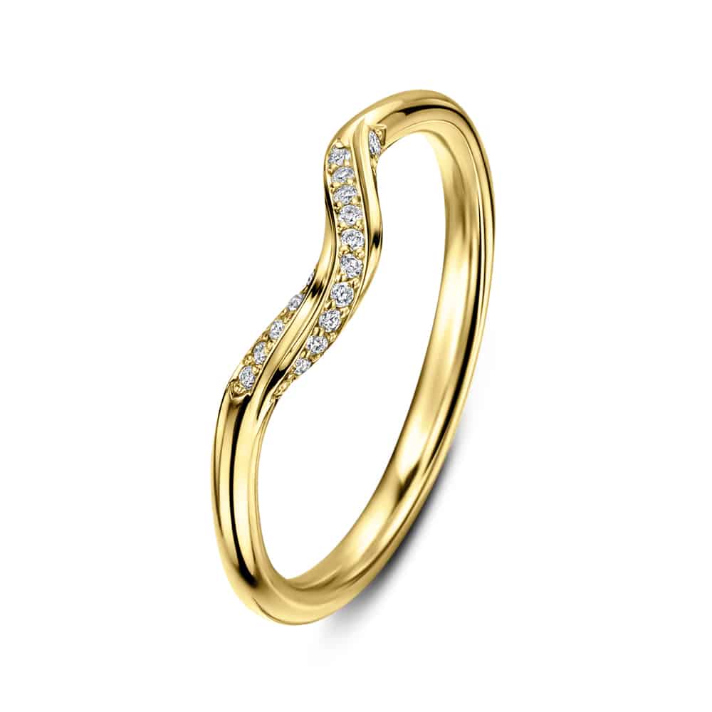 Cannelé Twist Diamond Wedding Ring - Andrew Geoghegan