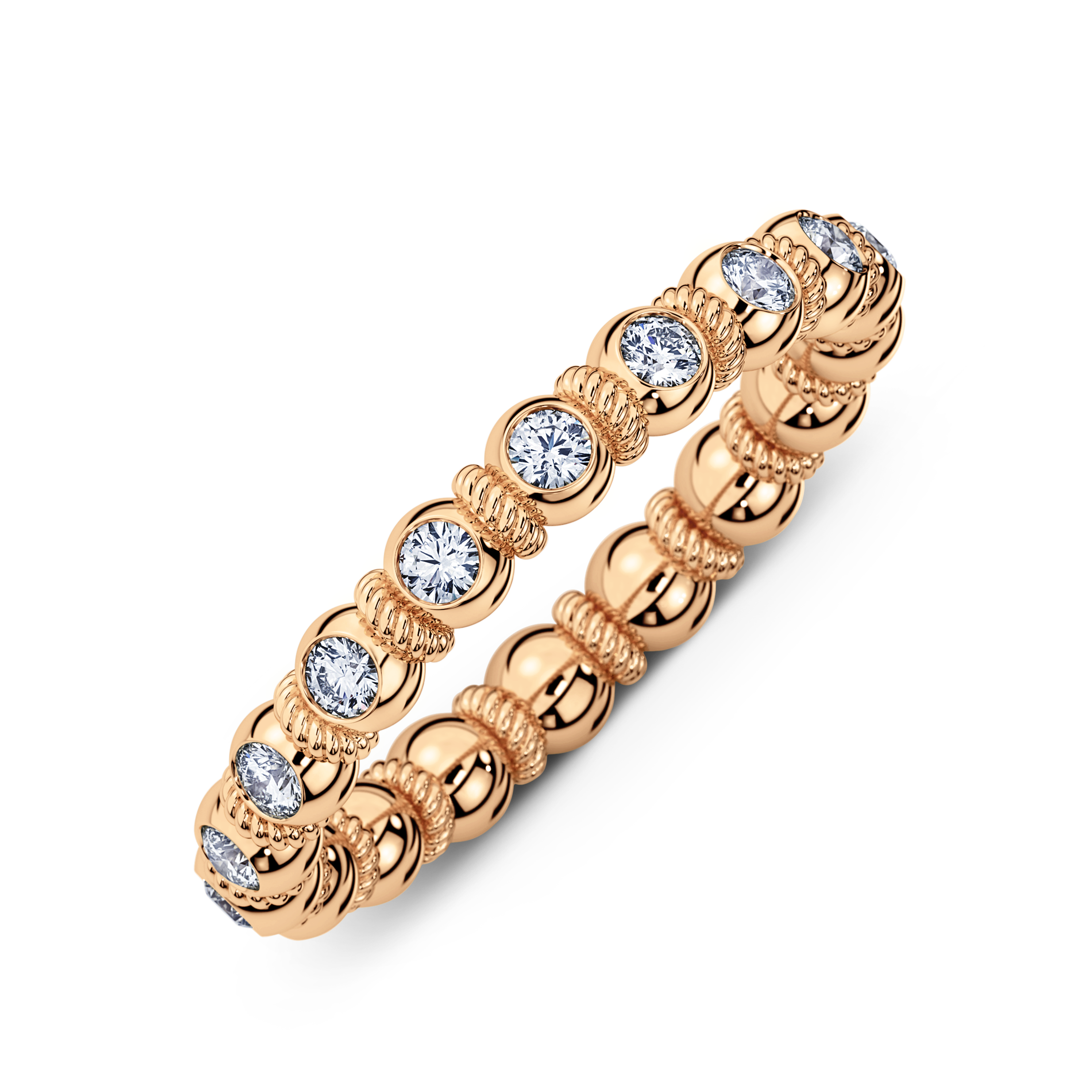 Goldwyn diamond full eternity band in rose gold