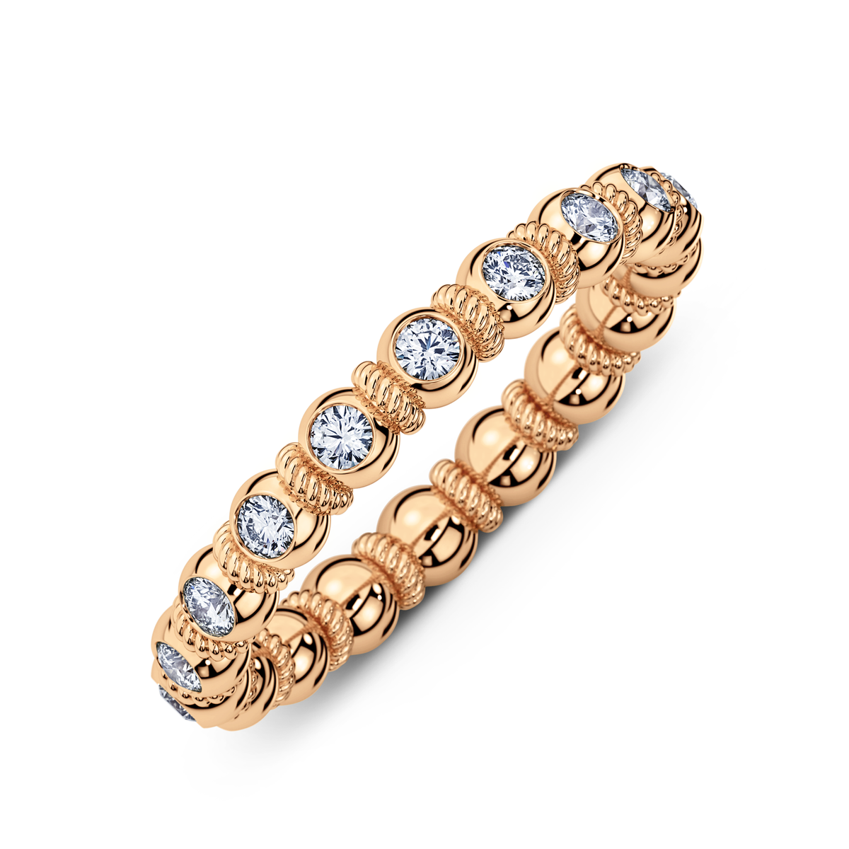 Goldwyn diamond full eternity band in rose gold