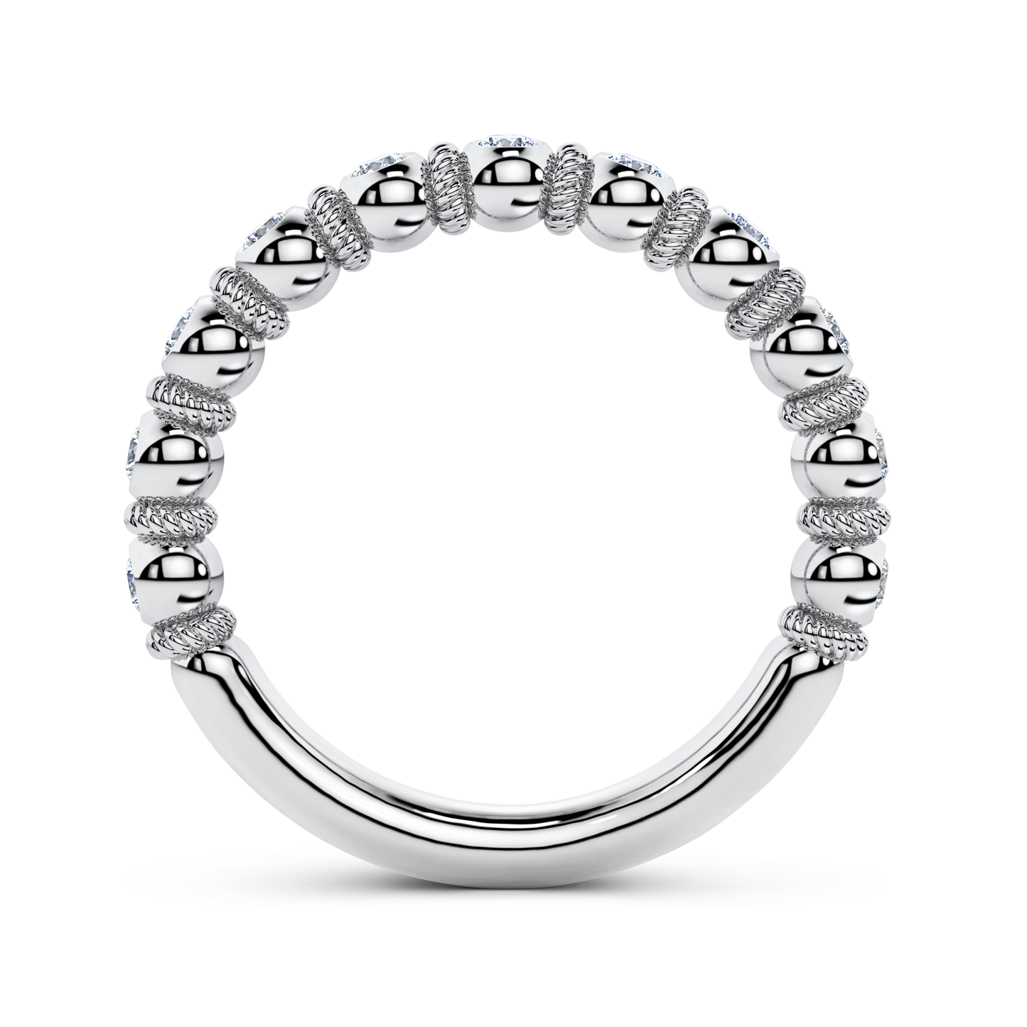 Goldwyn diamond half set eternity band in platinum