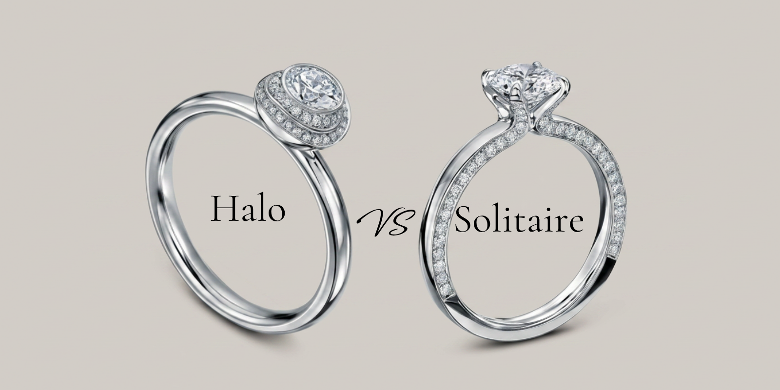 Halo vs solitaire engagement rings