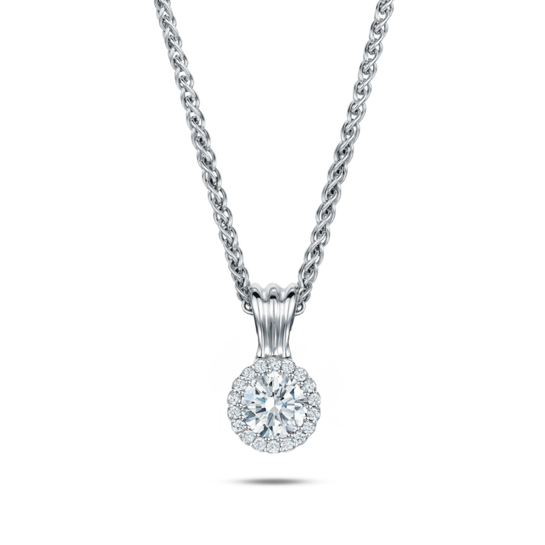 Cannelé Diamond Necklace 18ct White Gold