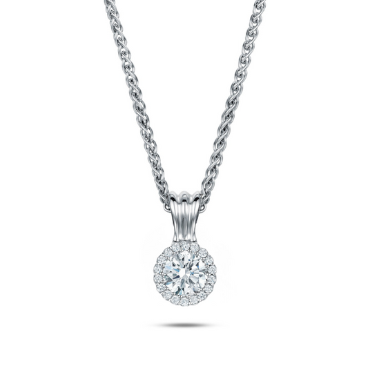 Cannelé Diamond Necklace 18ct White Gold