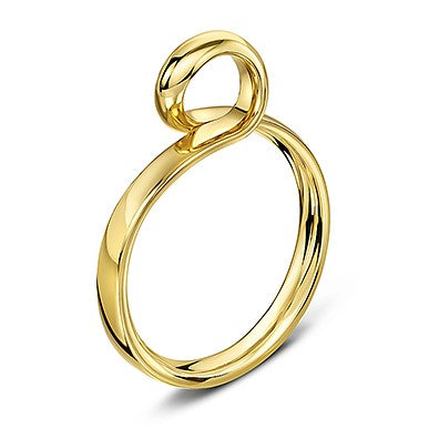 Emergence Flow engagement ring in yellow gold