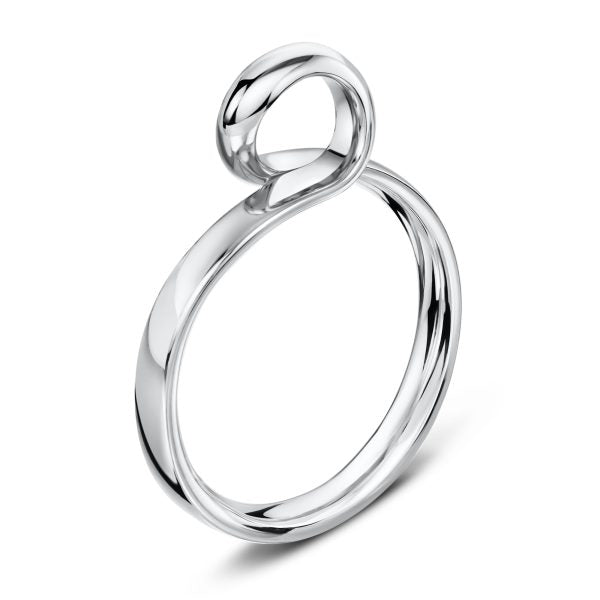 Emergence Flow engagement ring in platinum