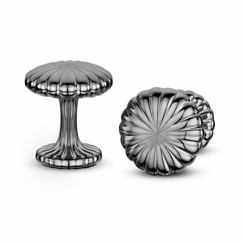 Cannelé Cufflink, Silver with Black Rhodium Plate - Andrew Geoghegan