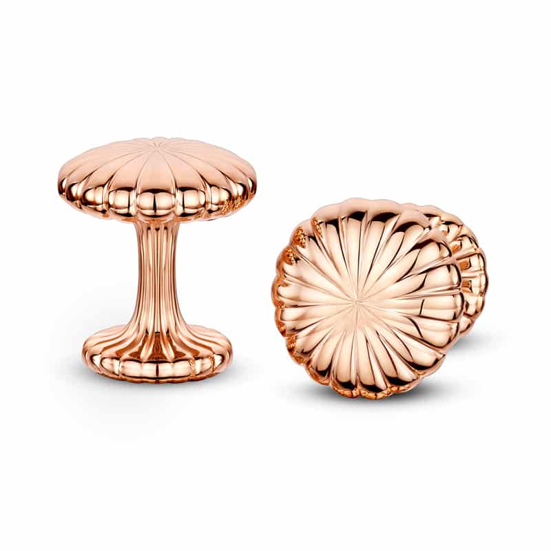 Cannelé cufflink, Silver with Rose Gold Vermeil - Andrew Geoghegan