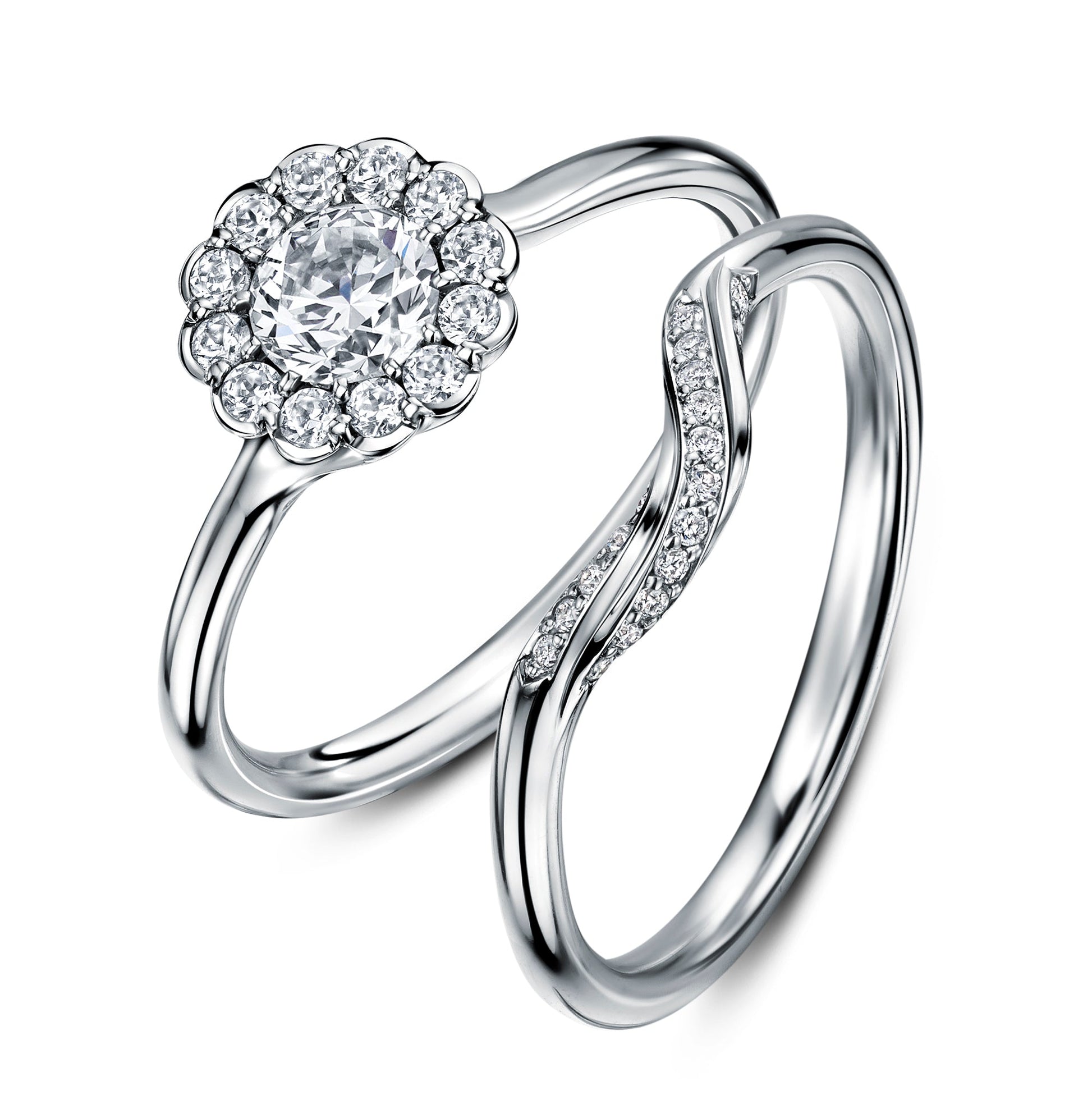 Cannelé Twist Diamond Wedding Ring - Andrew Geoghegan