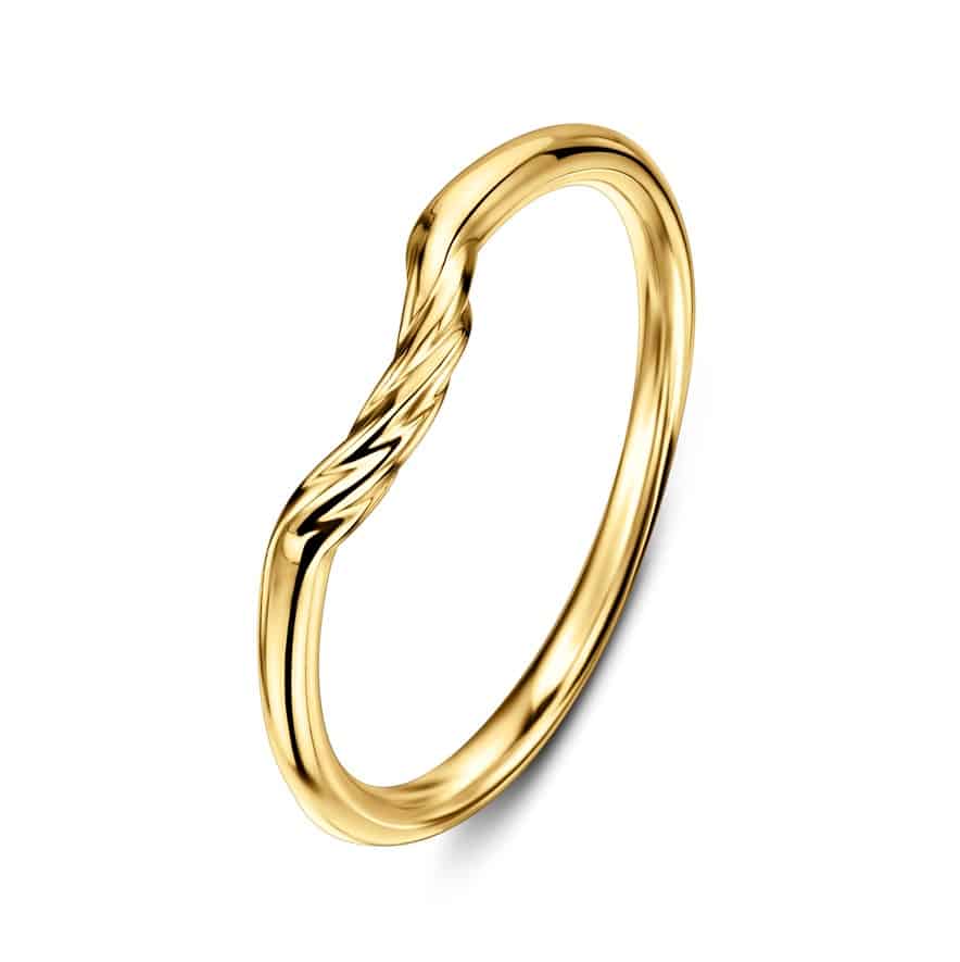 Cannelé Twist Plain Wedding Ring - Andrew Geoghegan