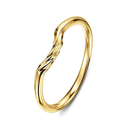 Cannelé Twist Plain Wedding Ring - Andrew Geoghegan