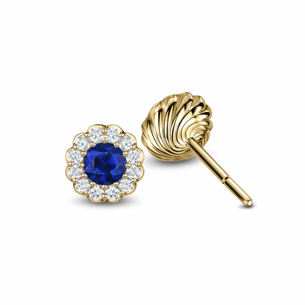 Cannelé Twist sapphire earrings - Andrew Geoghegan