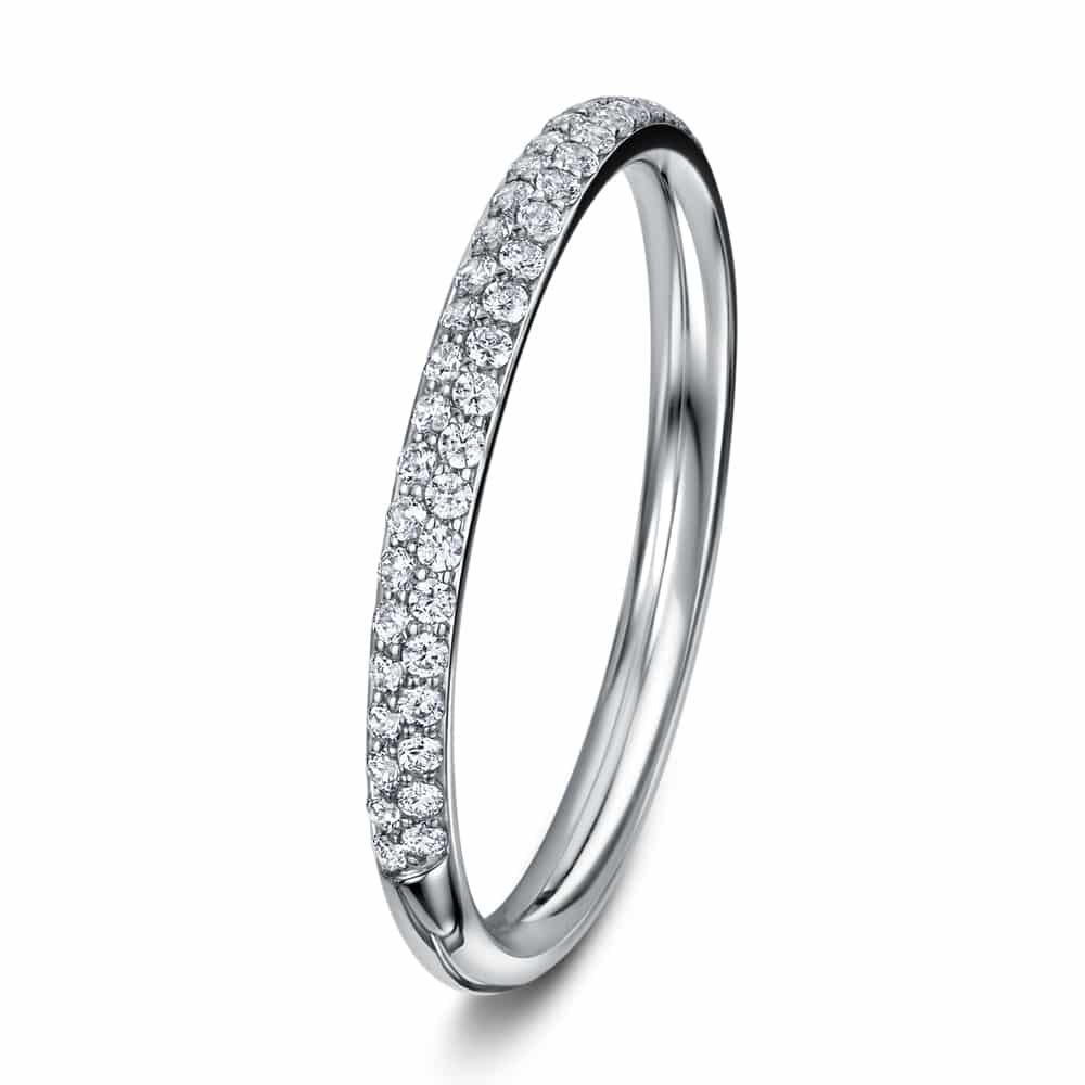 Clair de Lune Diamond Eternity Wedding Rings - Andrew Geoghegan