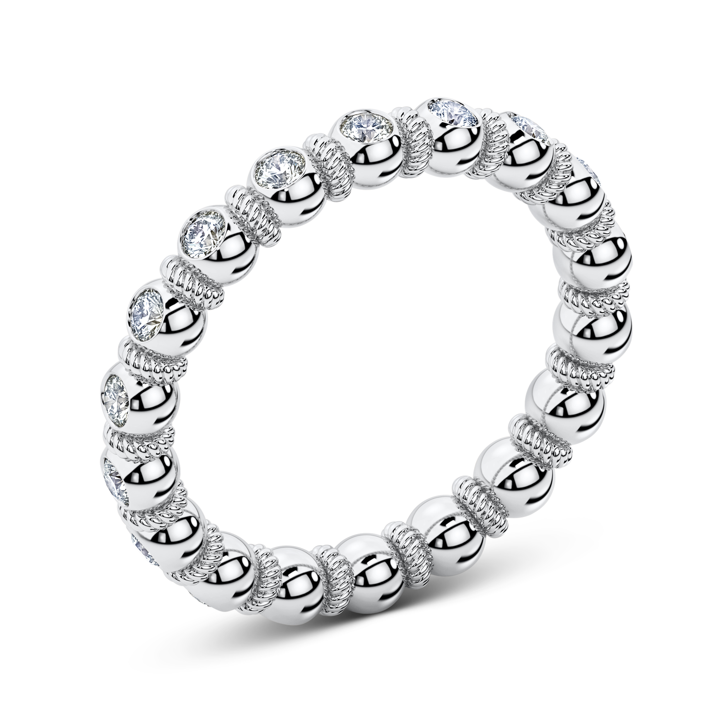 Goldwyn diamond full eternity band in platinum