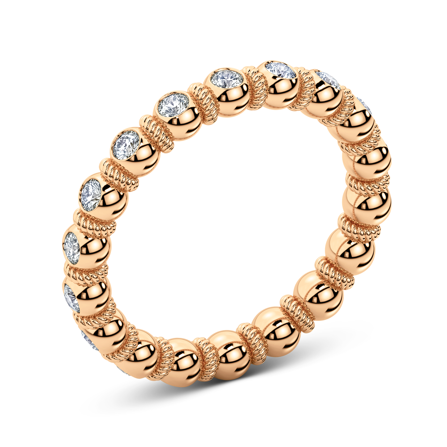 Goldwyn diamond full eternity band in rose gold