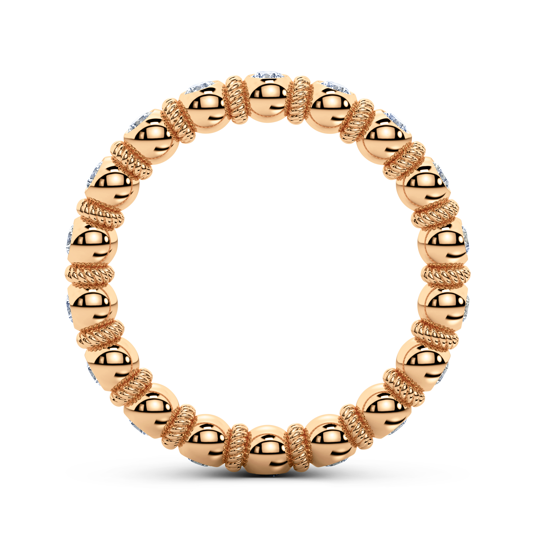 Goldwyn diamond full eternity band in rose gold