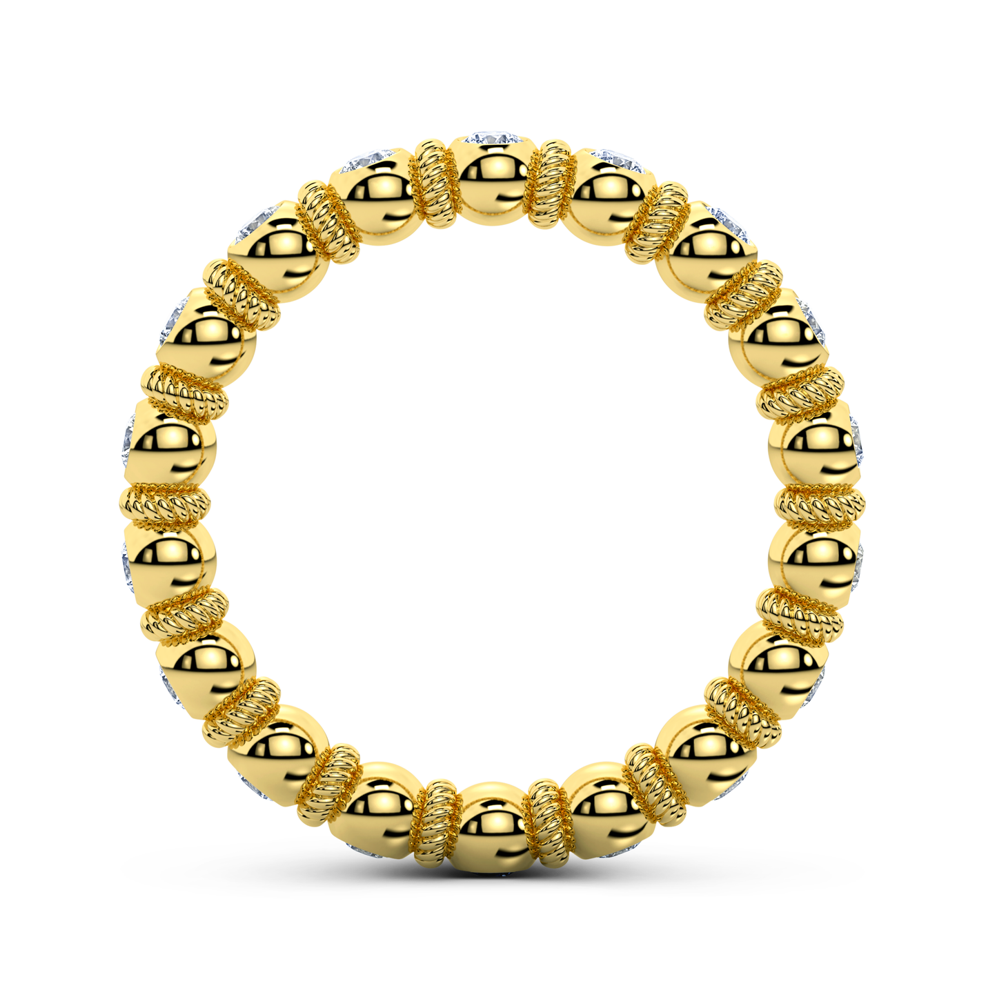 Goldwyn diamond full eternity band in yellow gold