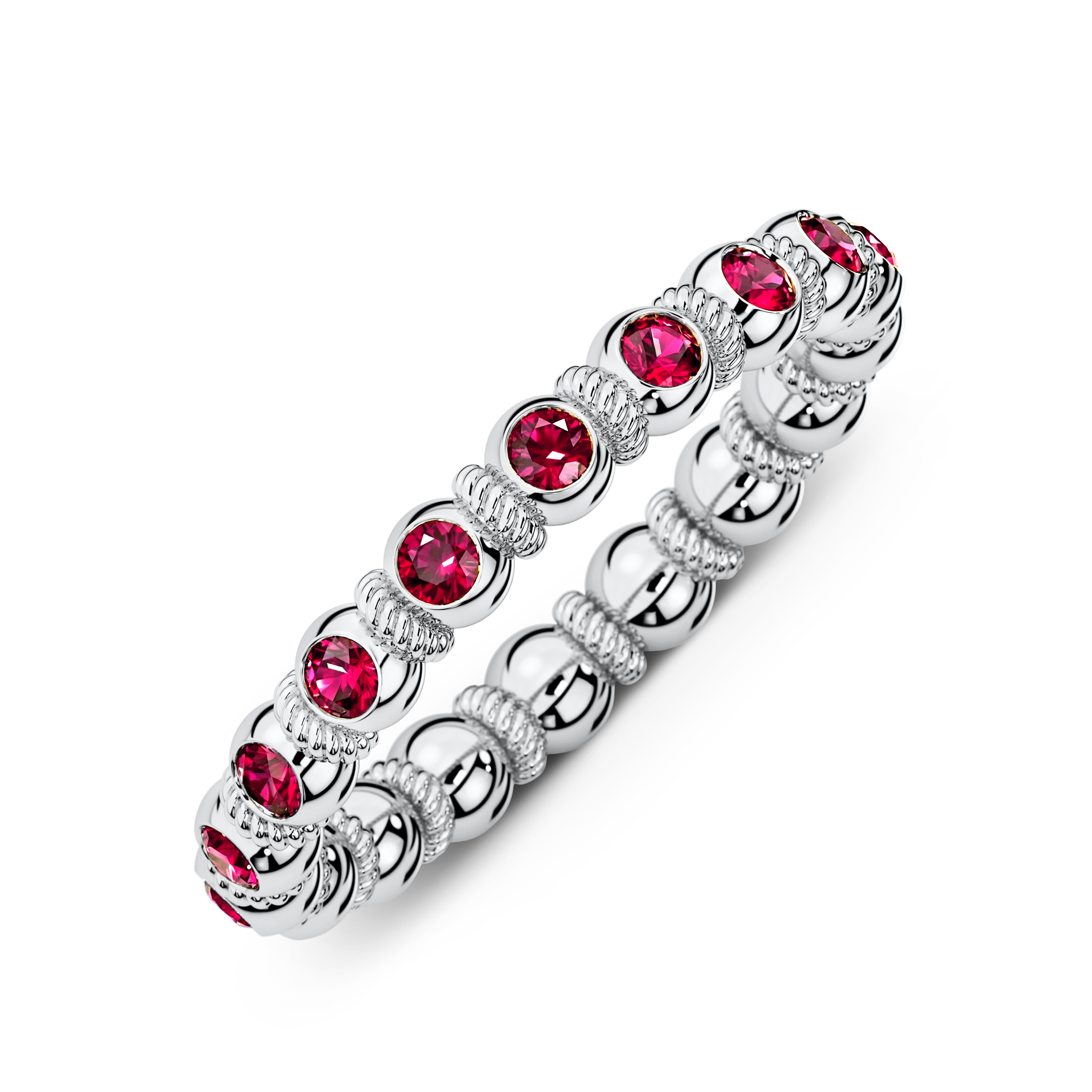 Modern ruby ring in platinum from the Treowth Collection