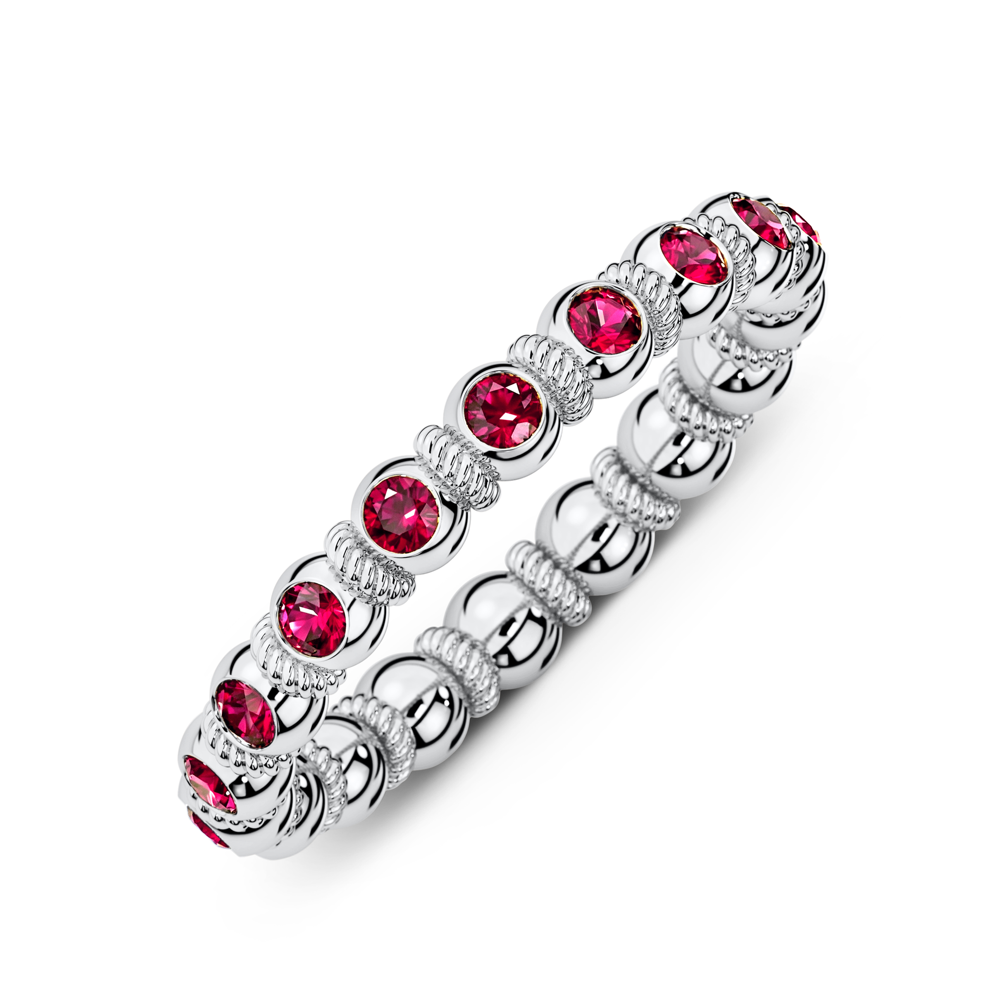 Modern ruby ring in platinum from the Treowth Collection