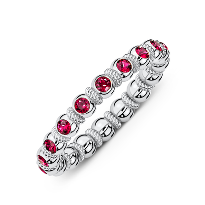 Modern ruby ring in platinum from the Treowth Collection