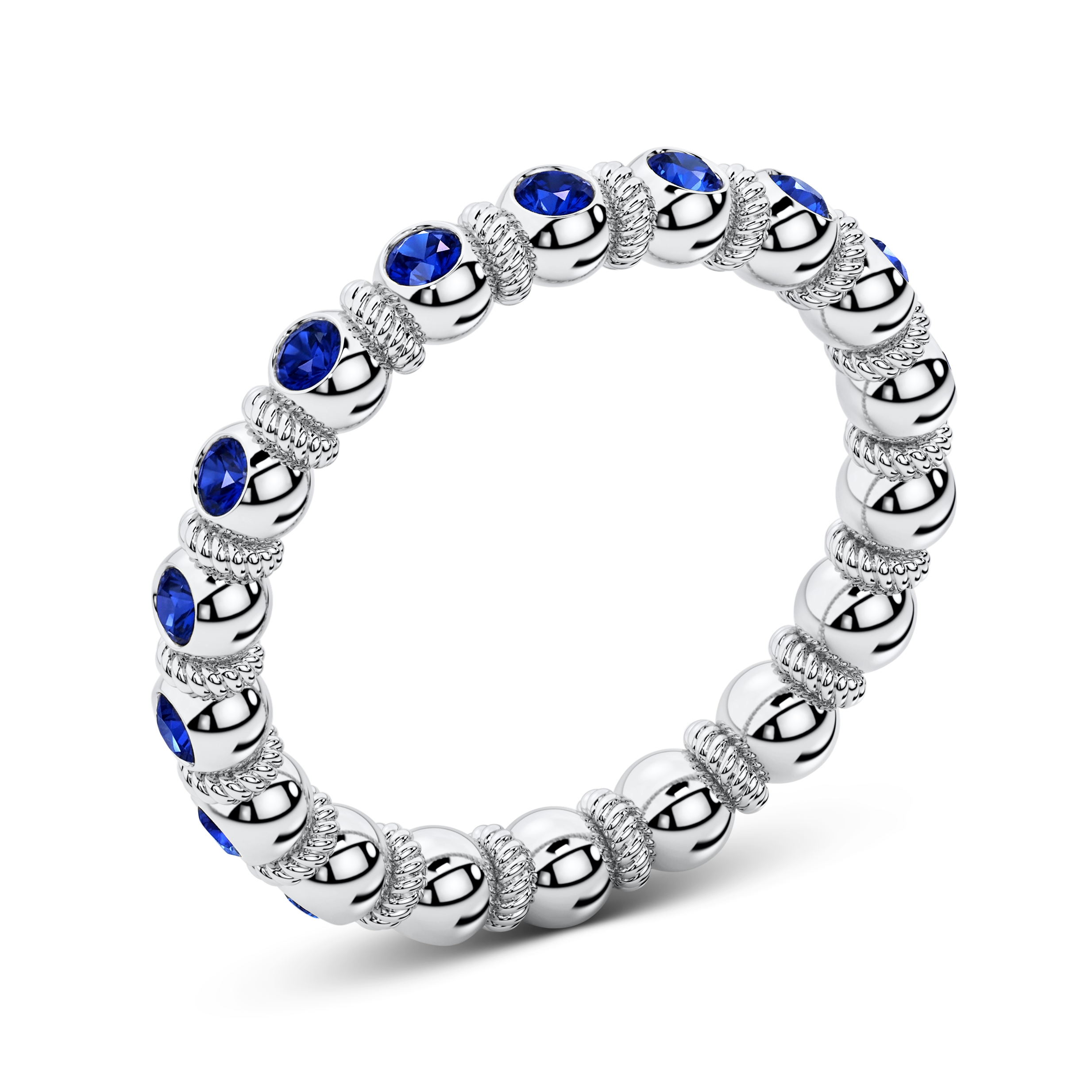 Modern sapphire ring in platinum – The Goldwin