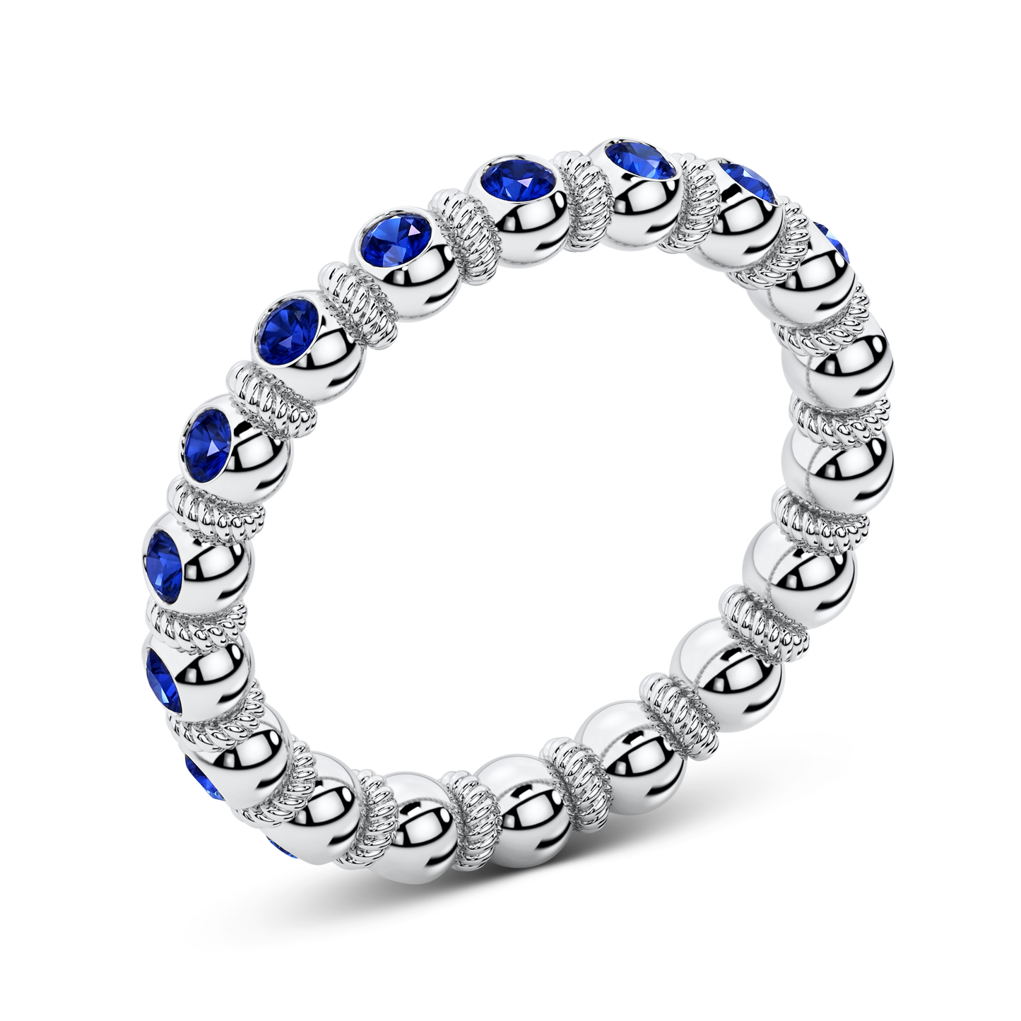 Modern sapphire ring in platinum – The Goldwin