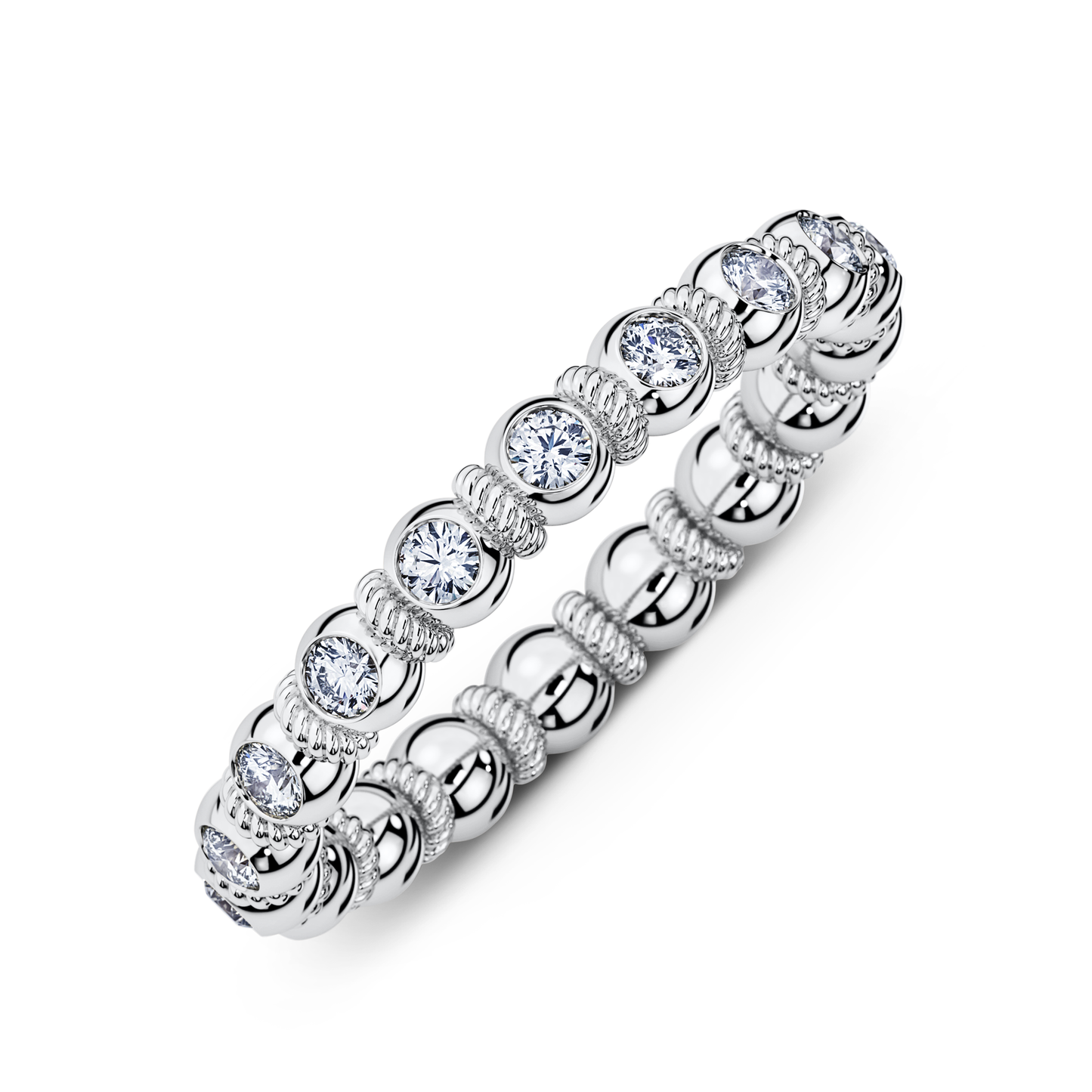 Goldwyn diamond full eternity band in platinum