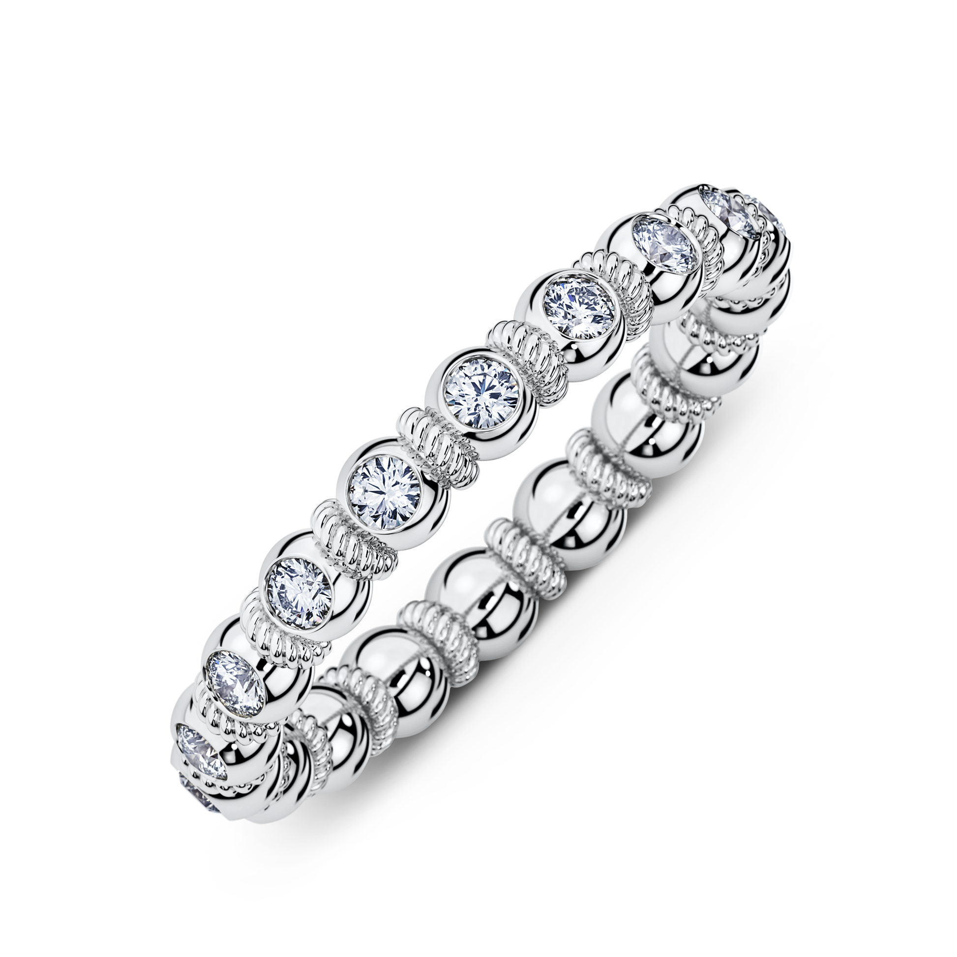 Goldwyn diamond full eternity band in platinum