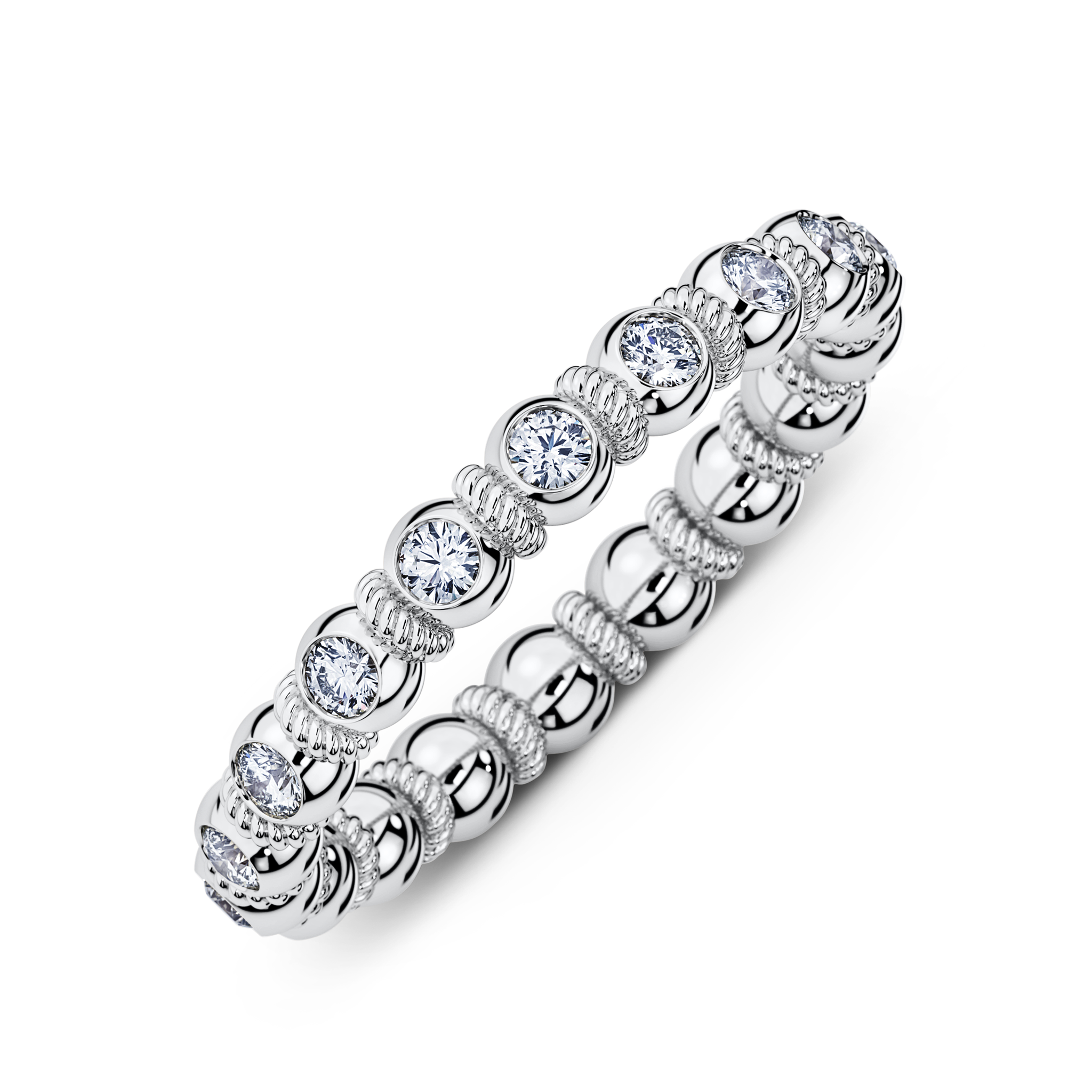 Goldwyn diamond full eternity band in platinum