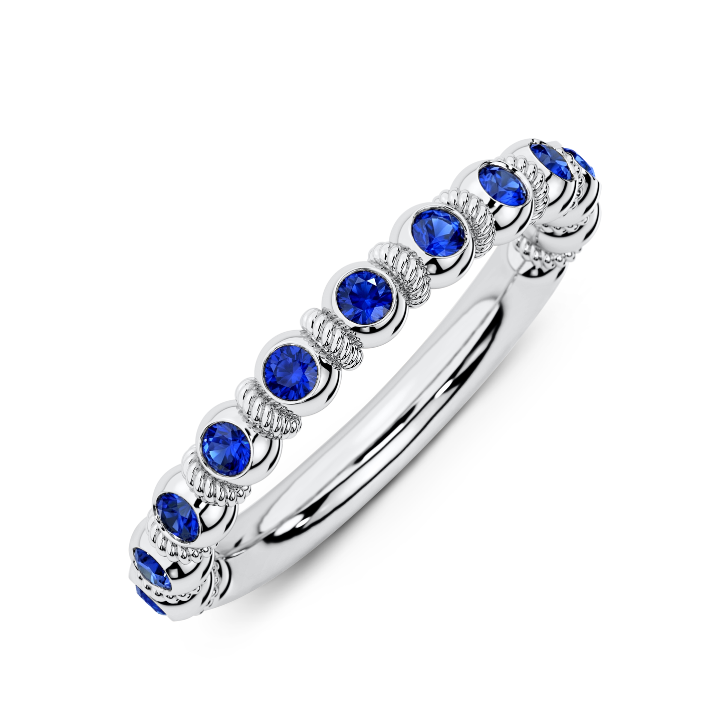 Modern sapphire ring in platinum – The Goldwin