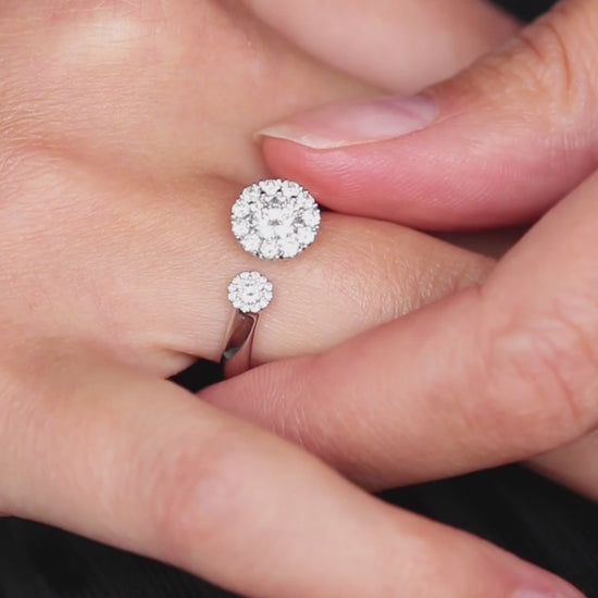 Satellite Toi et Moi diamond engagement ring by Andrew Geoghegan