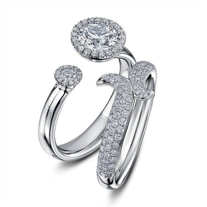 Satellite Diamond half - set wedding/eternity ring - Andrew Geoghegan