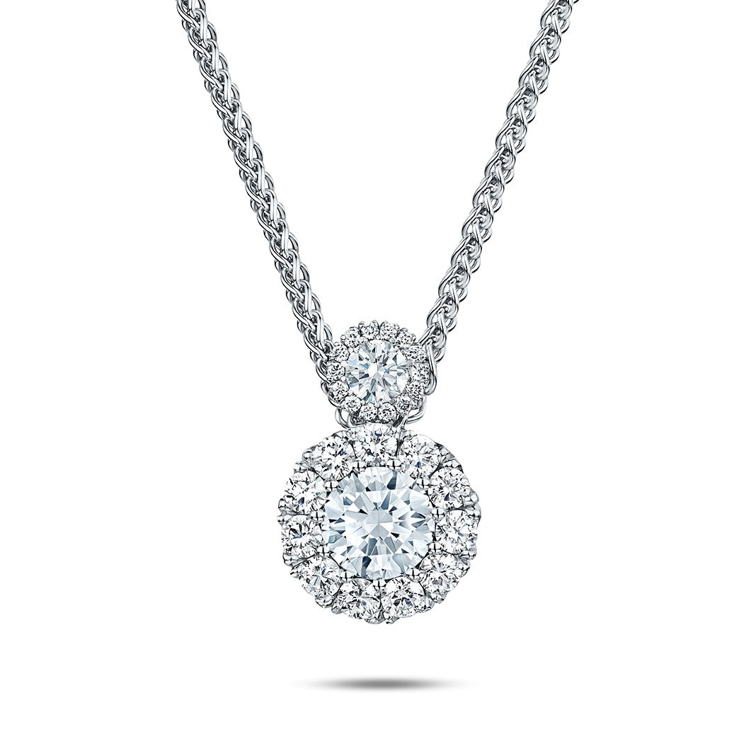 Satellite Diamond Necklace in platinum by Andrew Geoghegan