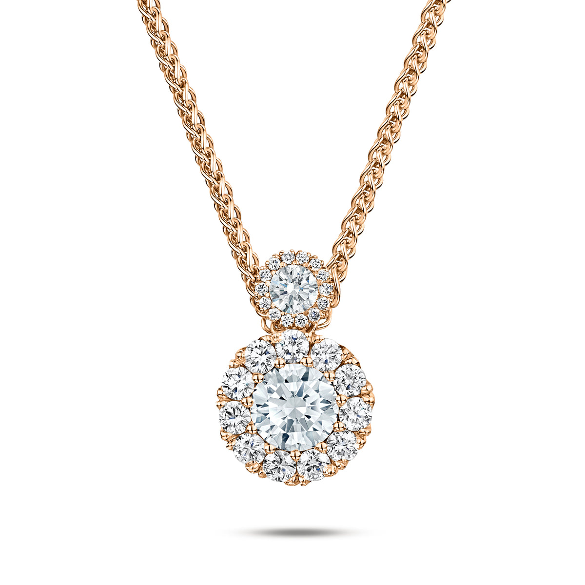 Satellite Diamond Necklace in 18ct rose gold by Andrew Geoghegan