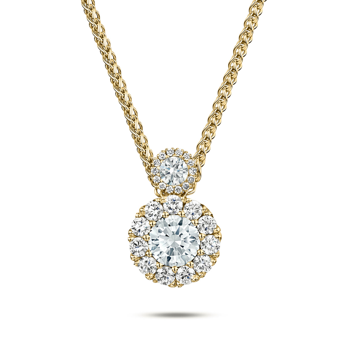 Satellite Diamond Necklace in 18ct yellow gold by Andrew Geoghegan