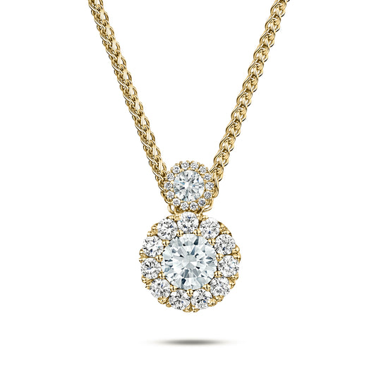 Satellite Diamond Necklace in 18ct yellow gold by Andrew Geoghegan