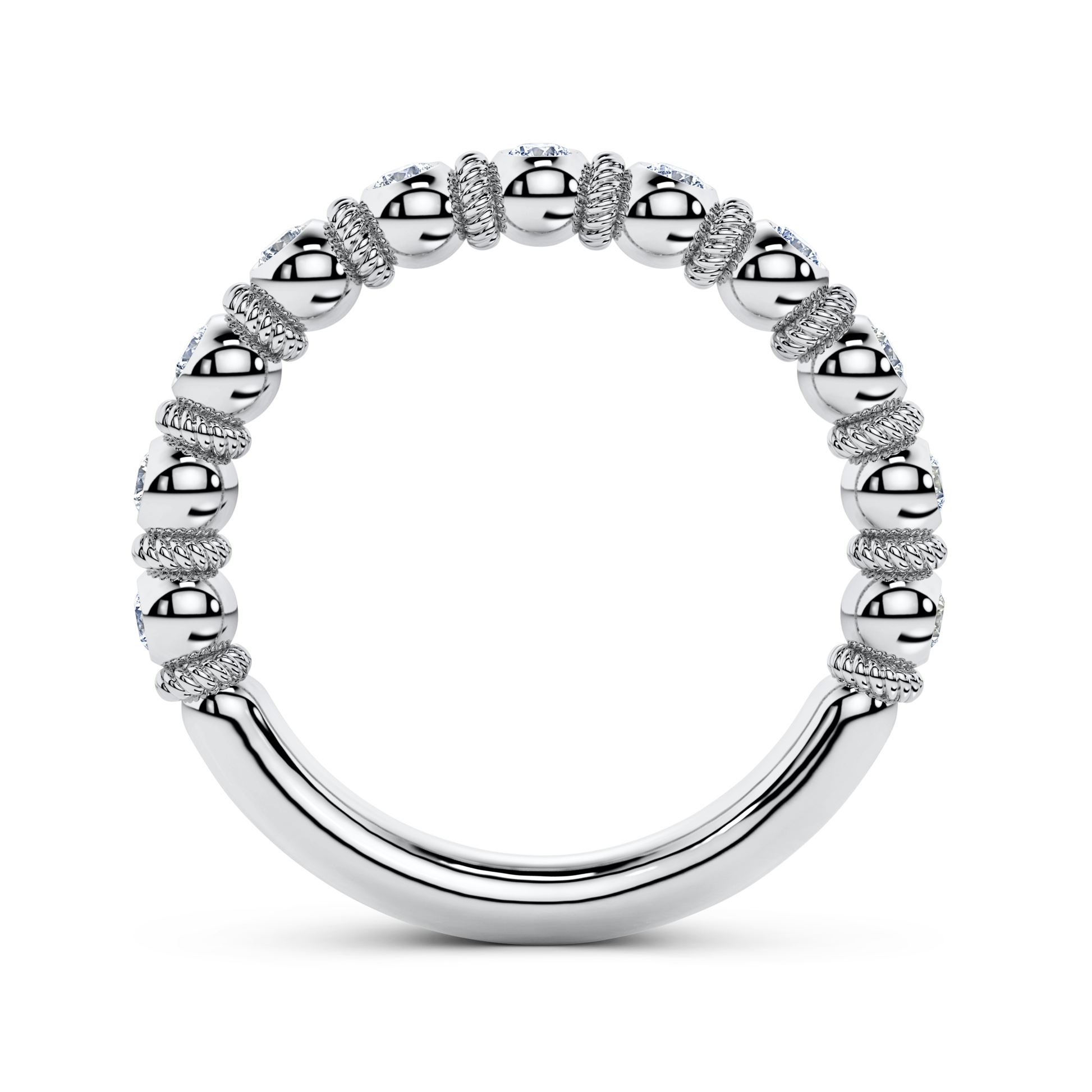 Goldwyn diamond half set eternity band in platinum