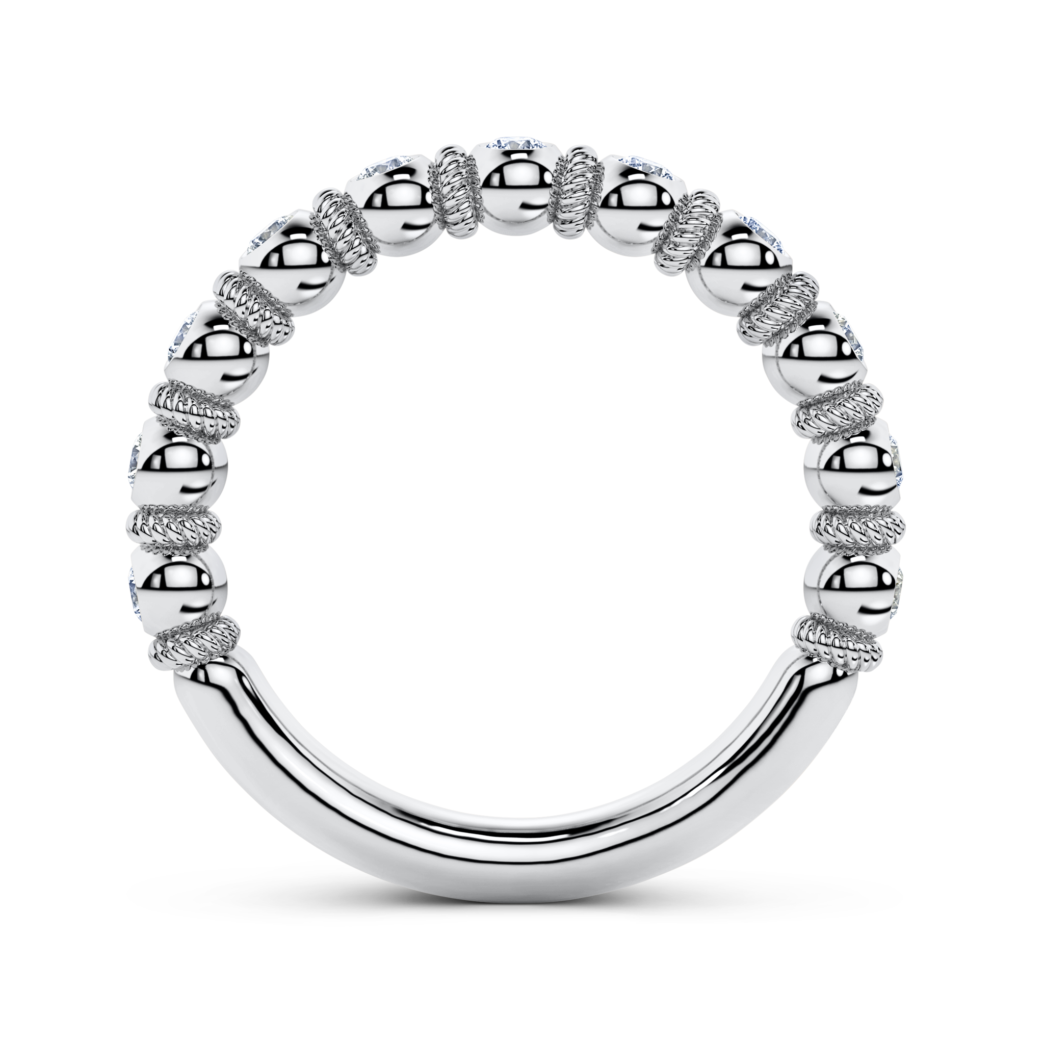 Goldwyn diamond half set eternity band in platinum