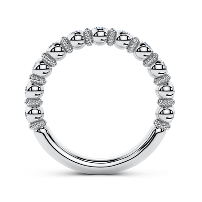 Goldwyn diamond half set eternity band in platinum