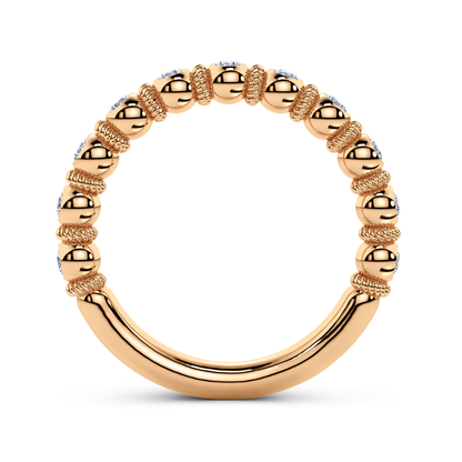 Goldwyn diamond half set eternity band in rose gold