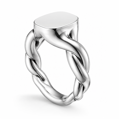 Treowth Wunden II Silver Signet Ring